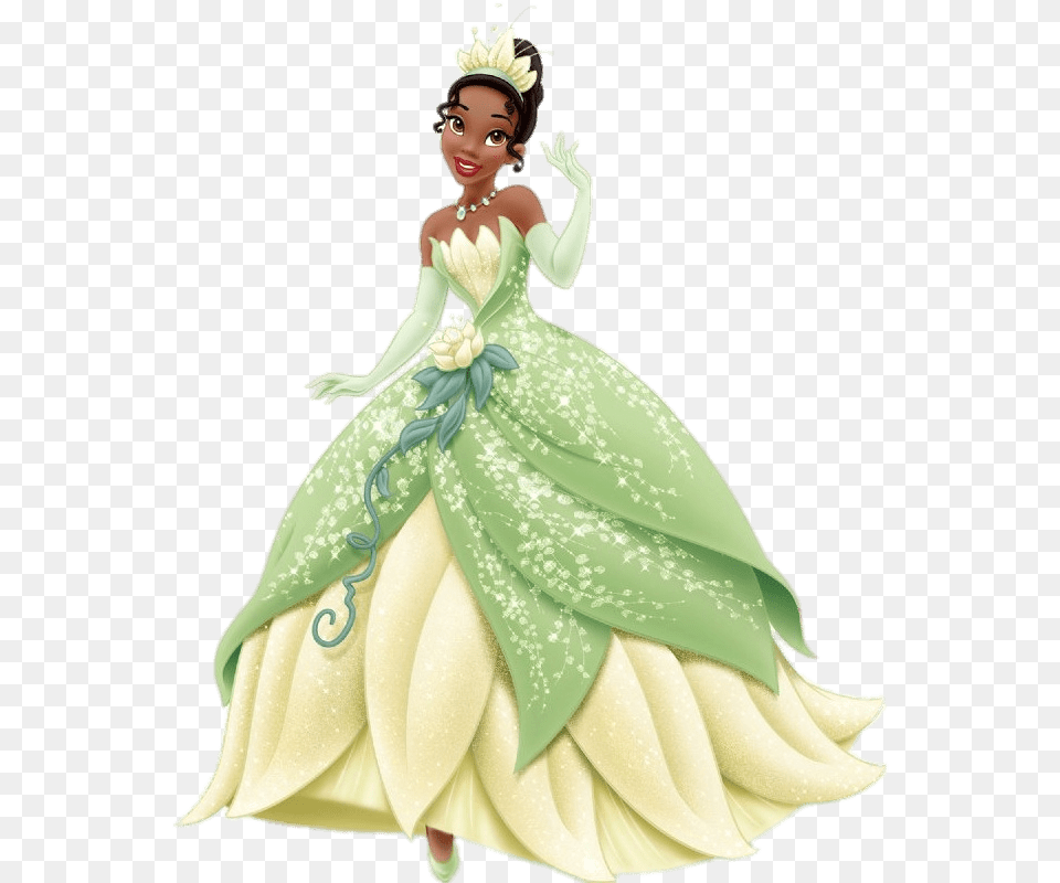 Download Princess Tiana, Figurine, Clothing, Dress, Wedding Png