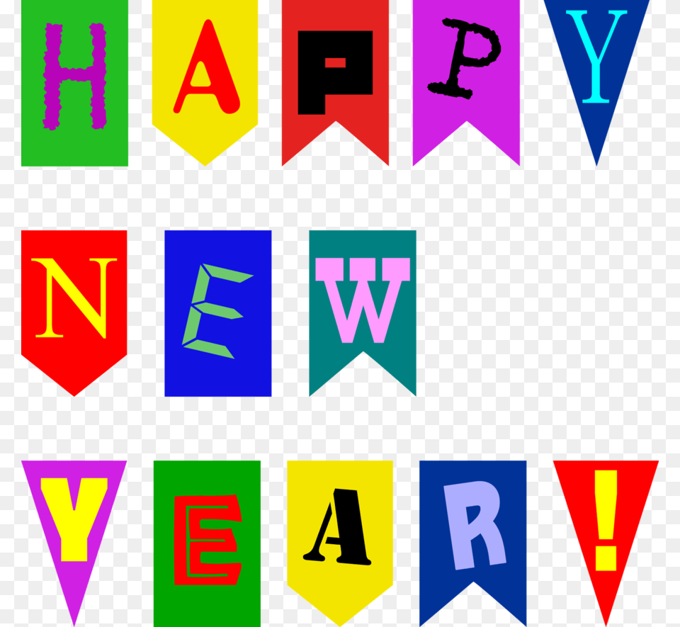 Download Printable Happy New Year Clipart New Year Card Clip Art, Scoreboard, Text, Light Png