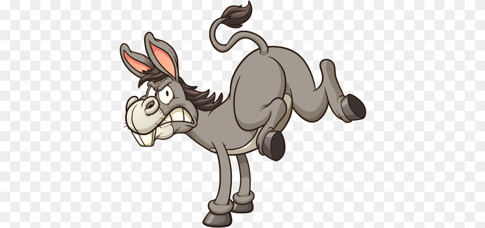Download Printed Vinyl Angry Stickers Cartoon Donkey, Animal, Mammal Free Png