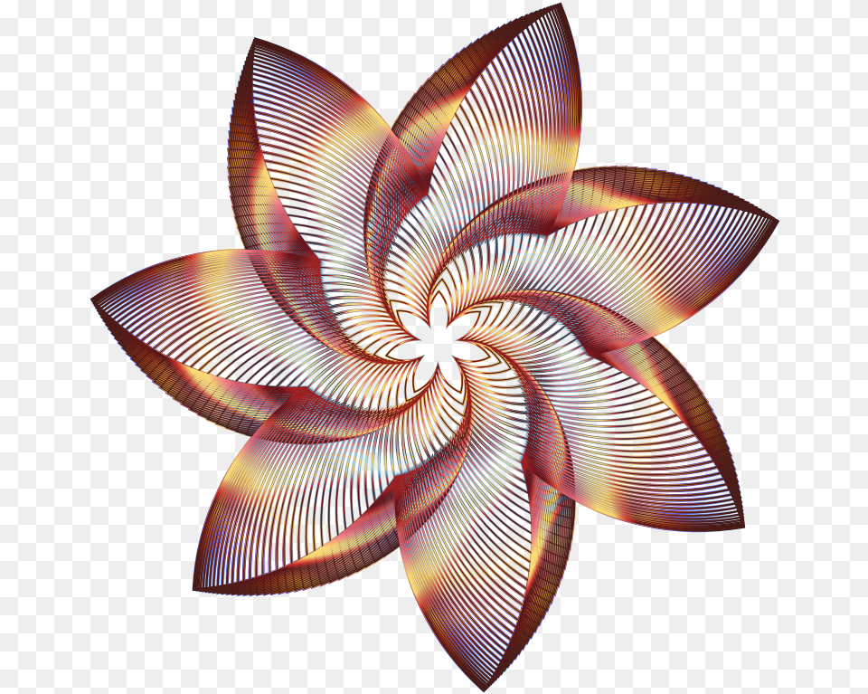 Prismatic Flower Line Art 5 No Background Clip Art, Accessories, Fractal, Ornament, Pattern Free Png Download