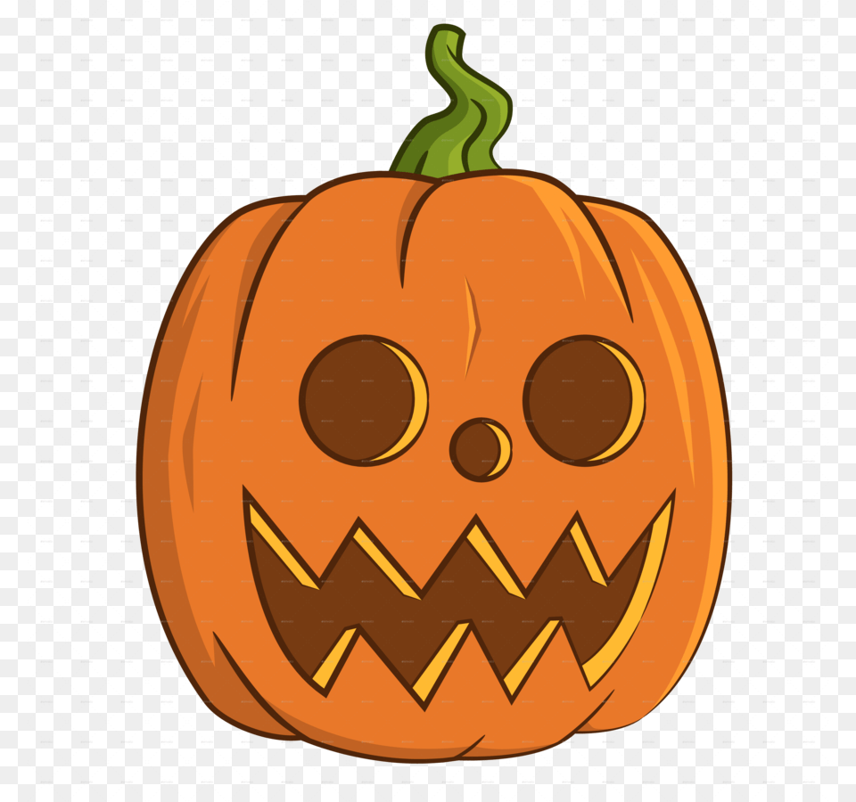 Download Pumpkin Clipart Jack O Lantern Calabaza Clip Art, Food, Plant, Produce, Vegetable Png