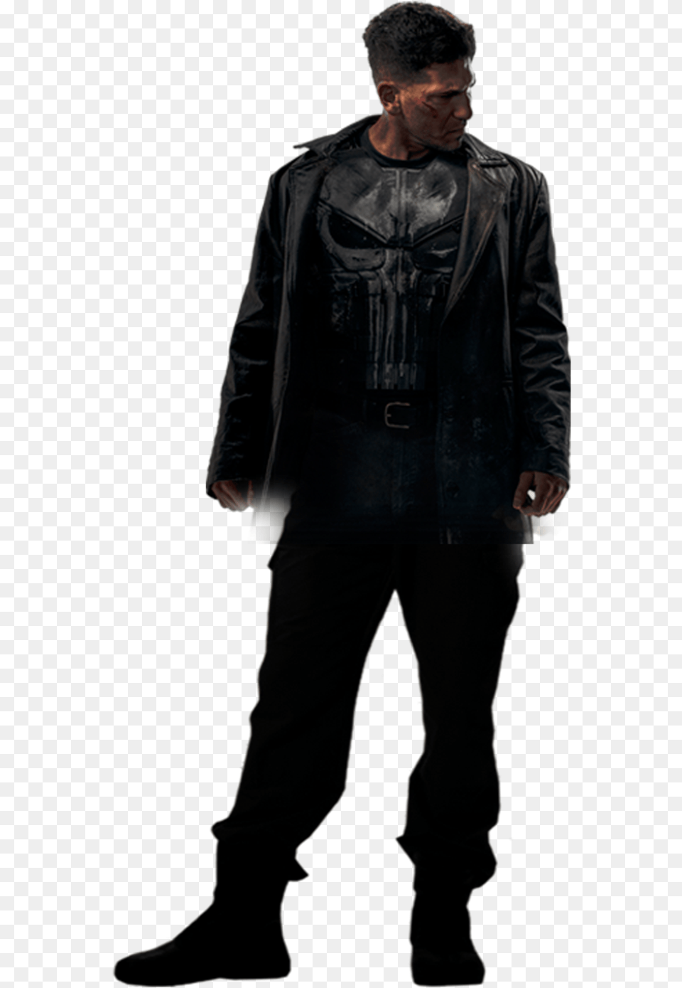 Download Punisher Outerwear Leather Daredevil Heroes Daredevil, Adult, Person, Man, Male Png