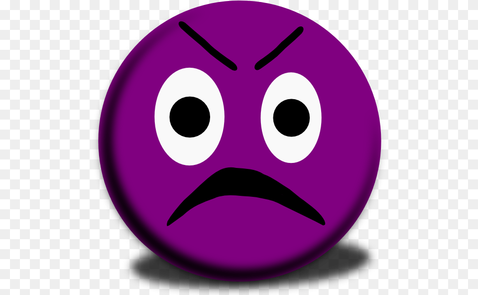 Download Purple Angry Face Emoji Image With No Emoticon, Disk, Logo Free Png