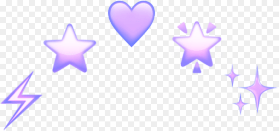 Download Purple Crown Emoji Emojis Tumblr Stars Aesthetic Heart Transparent Emoji, Star Symbol, Symbol Free Png