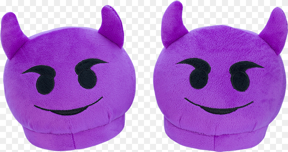 Download Purple Devil Emoji, Cushion, Home Decor, Plush, Toy Free Transparent Png