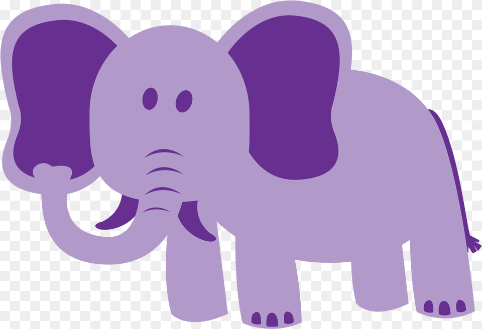 Download Purple Elephant Clipart Colorful Animals Clip Art Purple Elephant Clipart, Baby, Person, Animal, Wildlife Png