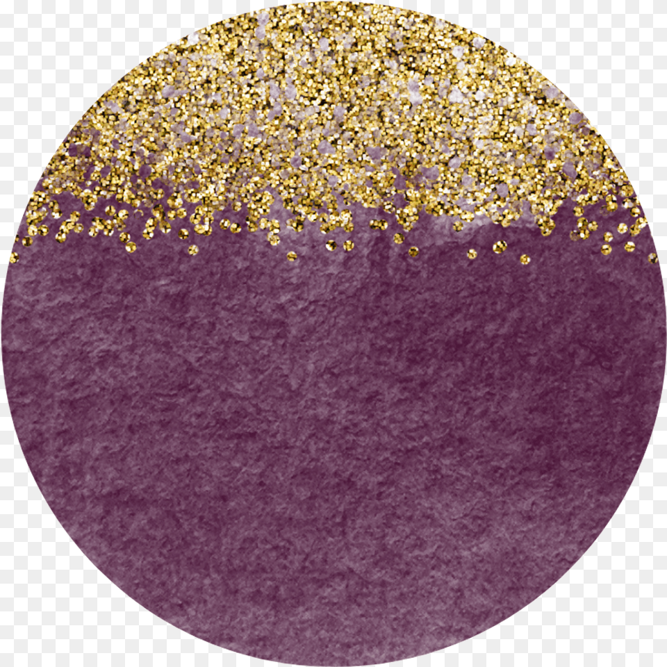 Download Purple Gold Glitter Circle Confetti Watercolor Design Logo Watercolor Circles, Astronomy, Moon, Nature, Night Free Png