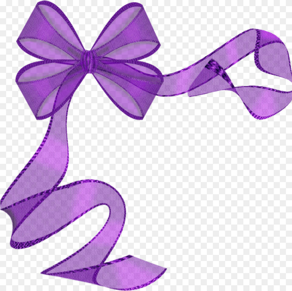 Download Purple Ribbon Transparent Background Hd Purple Ribbon Border Clipart, Accessories, Formal Wear, Tie, Bow Tie Png Image