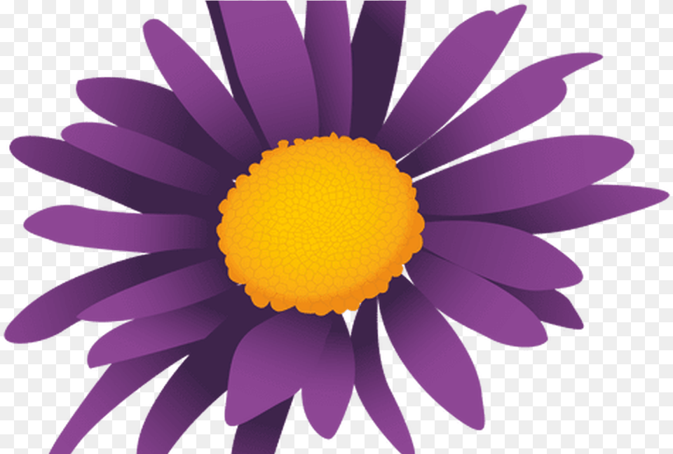Purple Sunflower Cartoon Transparent U0026 Svg Purple Daisy Cartoon, Flower, Plant, Petal, Anemone Free Png Download