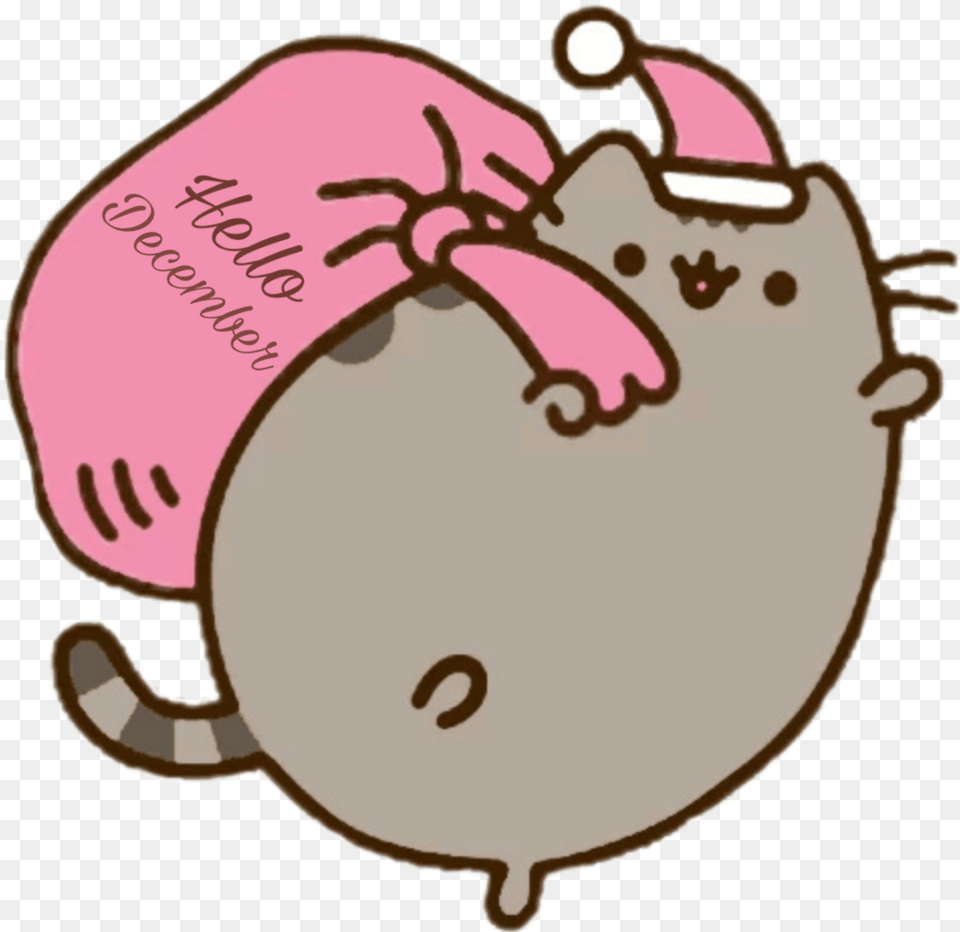 Pusheen Candy Christmas Santa Sack Cat Christmas Coloring Pages Pusheen, Food, Produce, Plant, Nut Free Png Download