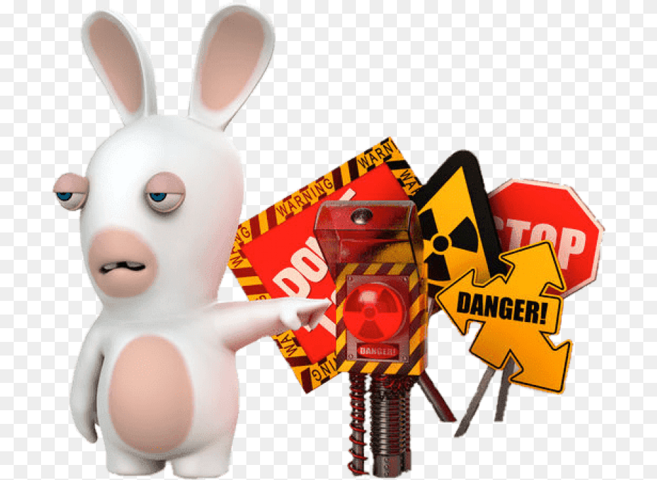 Download Rabbid In Danger Zone Clipart Cartoon, Road Sign, Sign, Symbol Free Transparent Png