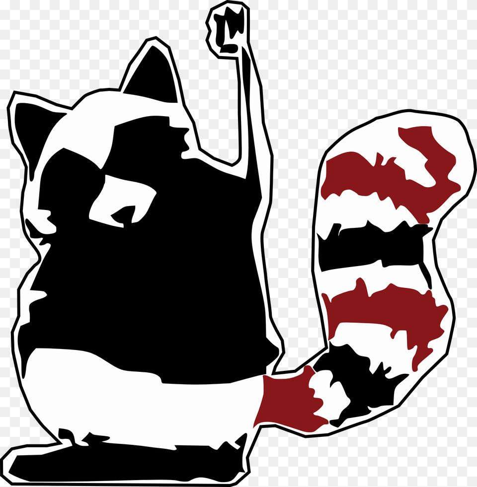 Download Raccoon Coon Racoon Animal Fighting Fist Racoon Rebel, Stencil, Baby, Person Png