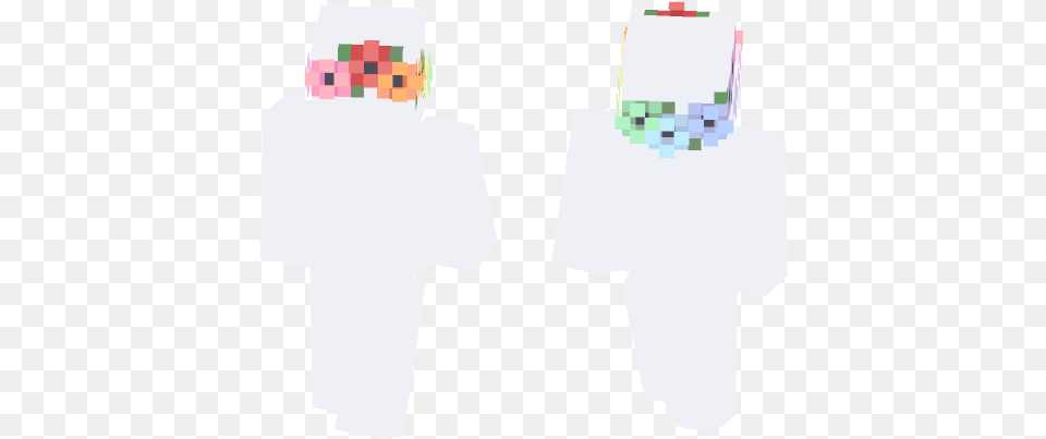 Download Rainbow Flower Crown Base Minecraft Skin For Minecraft Flower Crown Base, Clothing, Coat, Person, Adult Free Transparent Png