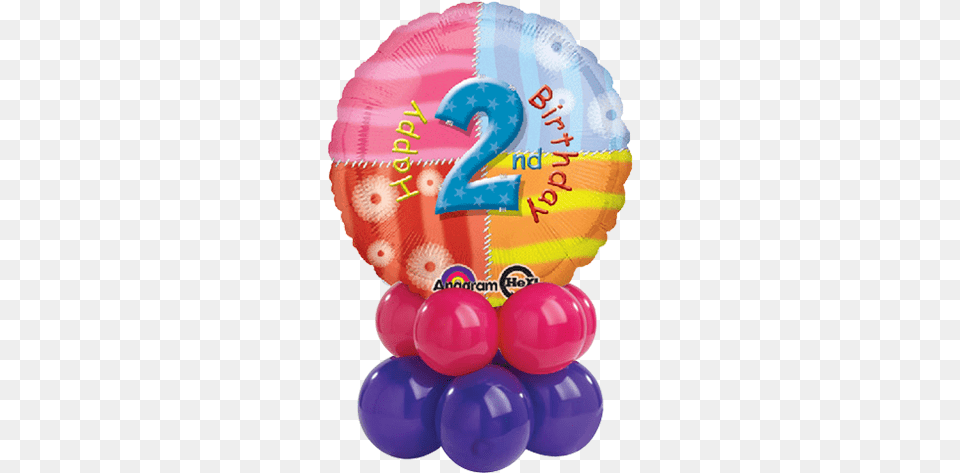 Download Rainbow Slice 2nd Bday Balloon Birthday Heart Birthday Princess Balloons, Birthday Cake, Cake, Cream, Dessert Free Transparent Png