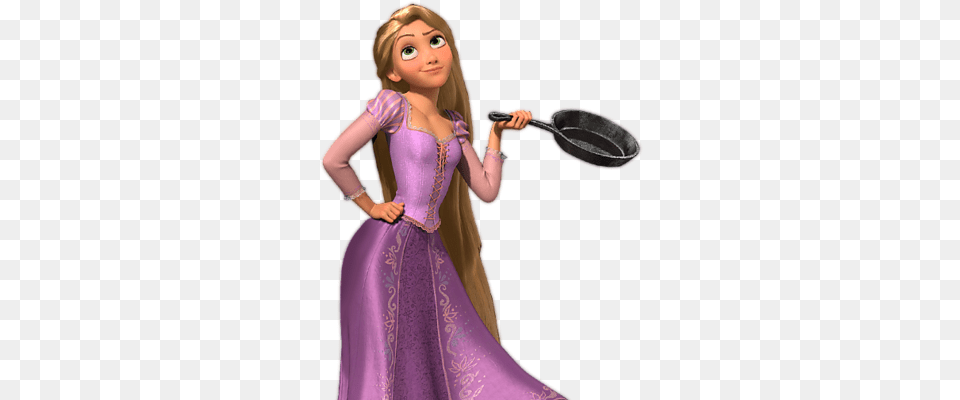 Rapunzel Transparent Rapunzel With Frying Pan, Adult, Person, Female, Woman Free Png Download