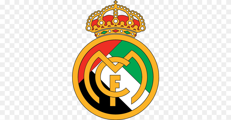 Download Real Madrid Uae Logo Do Real Madrid Real Madrid Spanish Football, Accessories, Badge, Symbol, Jewelry Free Transparent Png