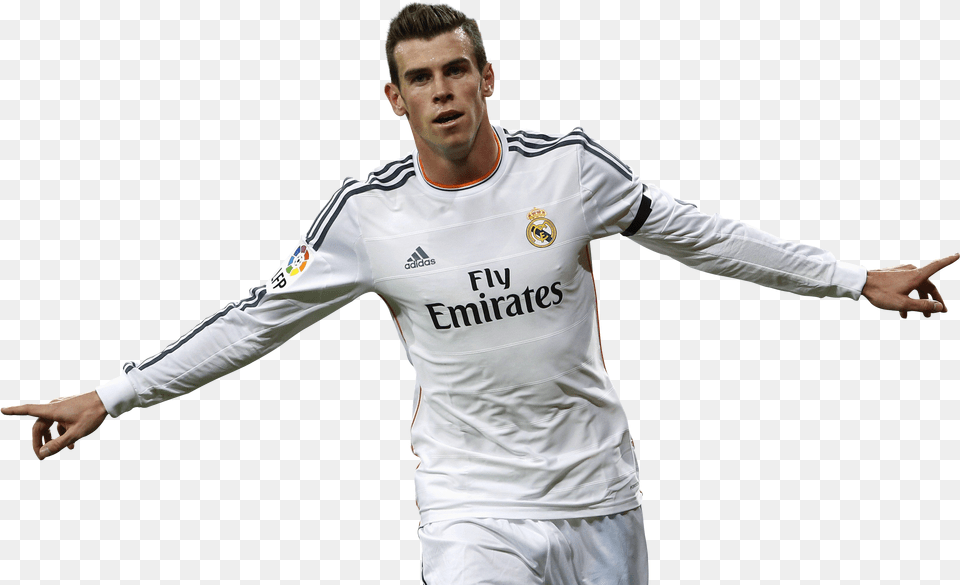 Download Real United Sleeve Madrid Football Cf Ball Gareth Bale Real Madrid, Head, Body Part, Clothing, Face Png