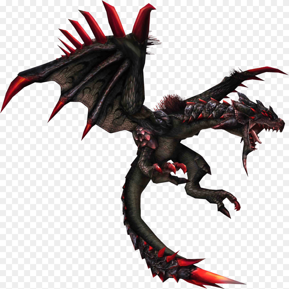 Realistic Dragon Monster Hunter Black Unknown Mh, Animal, Dinosaur, Reptile Free Png Download