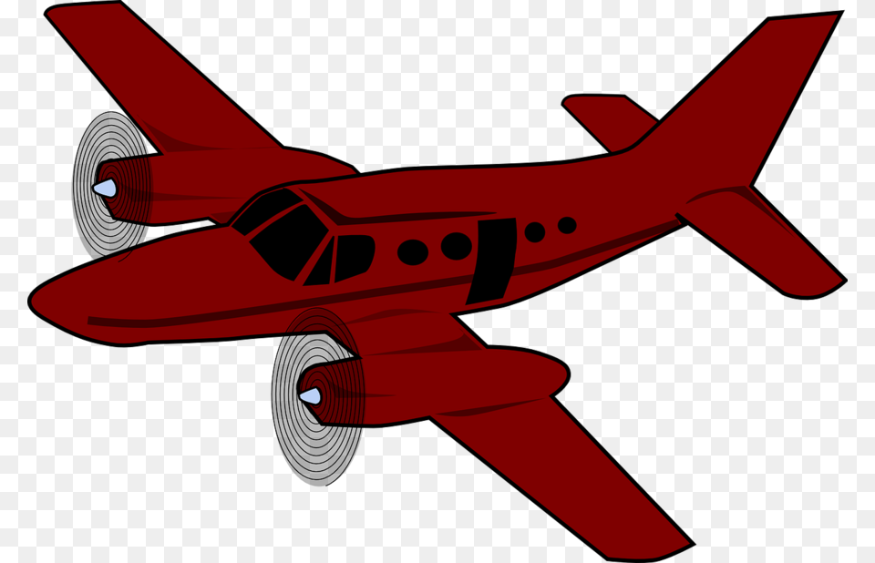 Red Aeroplane Clipart Airplane Aircraft Clip Art, Airliner, Jet, Transportation, Vehicle Free Png Download