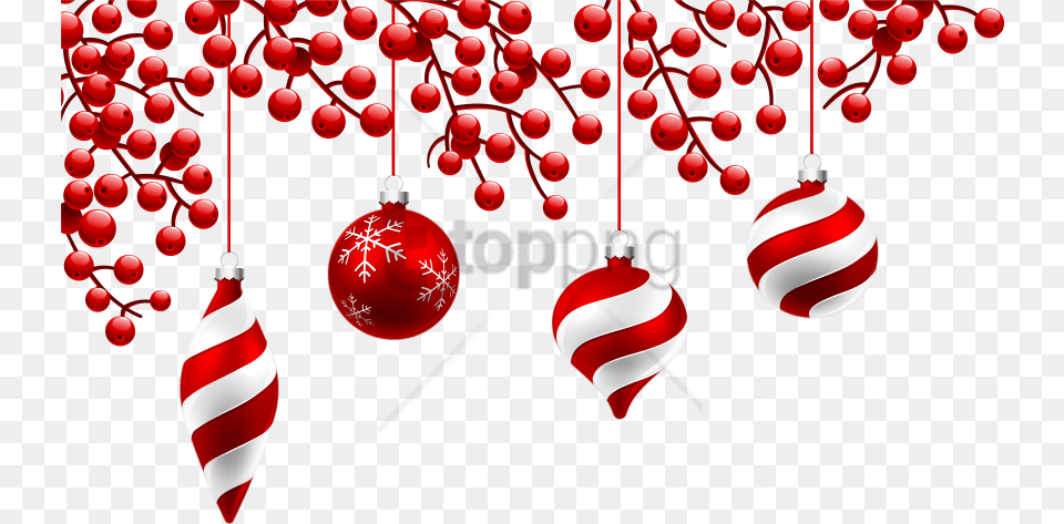 Red Christmas Decorations Images Red Christmas Ornaments, Accessories, Balloon Free Png Download