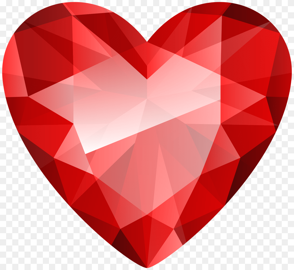 Download Red Diamond Heart Clipart Transparent Heart Diamond Clipart, Accessories, Gemstone, Jewelry, Dynamite Free Png