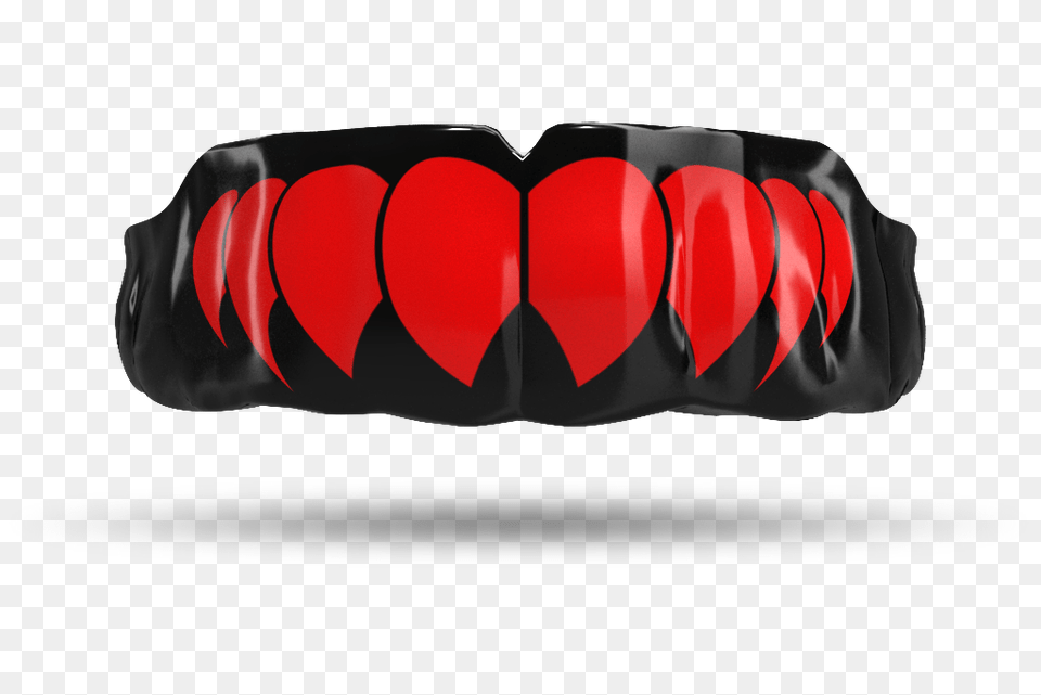 Download Red Fangs Red And Black Mouthgard, Accessories, Symbol Png