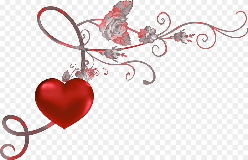 Download Red Heart Decor Picture Clipart Coeur Saint Heart Decor Free Png