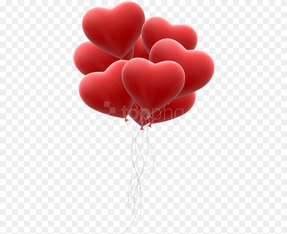 Download Red Hearts Balloon Bunch Background Heart Balloon Clipart Png