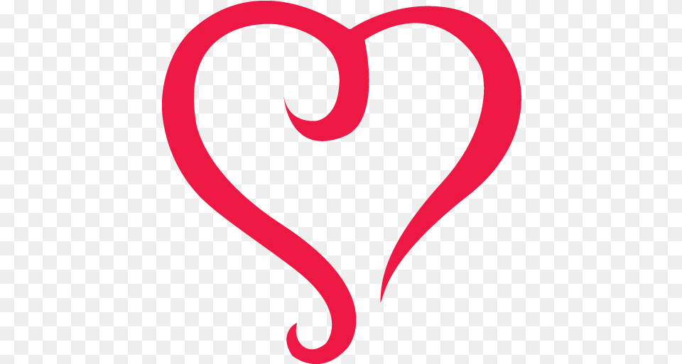 Download Red Outline Heart Image Language Free Transparent Png