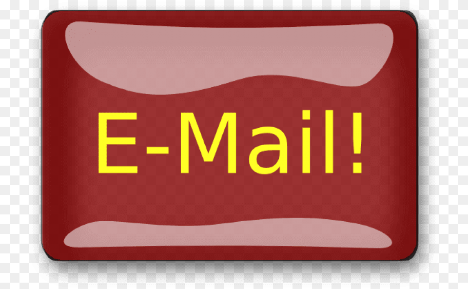 Red Rectangle Email Button Images, Text Free Png Download