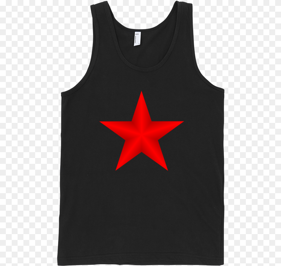 Download Red Star Fine Jersey Tank Top Unisex By Shirt Active Tank, Star Symbol, Symbol, Clothing, Tank Top Png Image