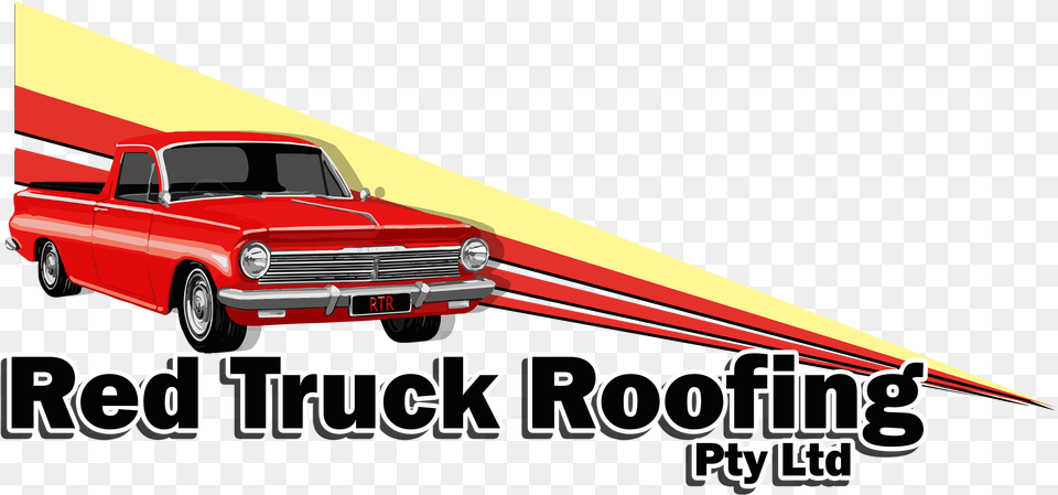 Red Truck Roofing Logo Logo Image With No Classic Car, Pickup Truck, Transportation, Vehicle, Coupe Free Png Download