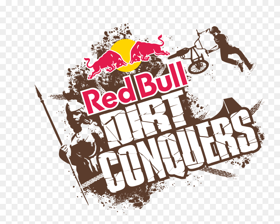 Download Redbull Logo Vector Red Bull In 2018 Logos Red Bull Dirt Conquers, People, Person, Advertisement, Poster Free Png