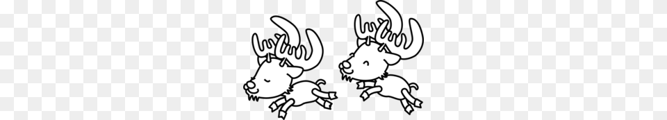 Download Reindeer Clipart Reindeer Rudolph Clip Art, Stencil, Animal, Buffalo, Mammal Free Transparent Png