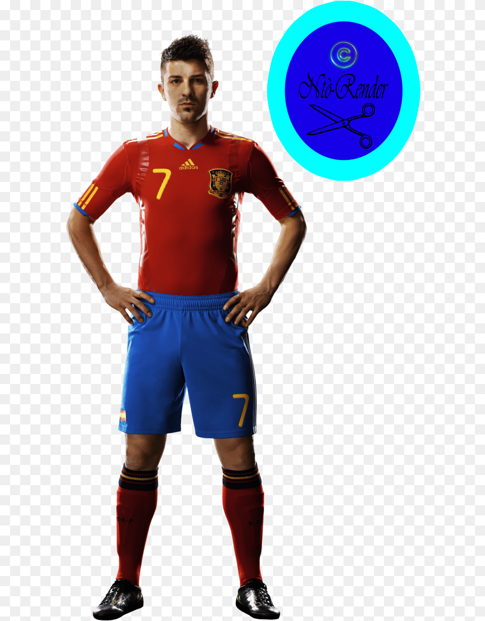 Download Report David Villa Spain, Clothing, Shorts, Shirt, Adult Png Image