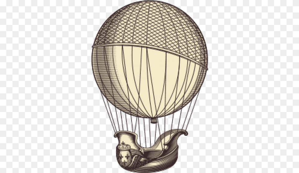 Download Retro Hot Air Balloon Images Background Vintage Hot Air Balloon Drawing, Chandelier, Lamp, Aircraft, Transportation Png Image