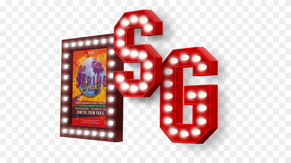 Retro Marquee Letter Signs And Lightbox Letters Sg Led Light, Text, Symbol, Dynamite, Weapon Free Png Download