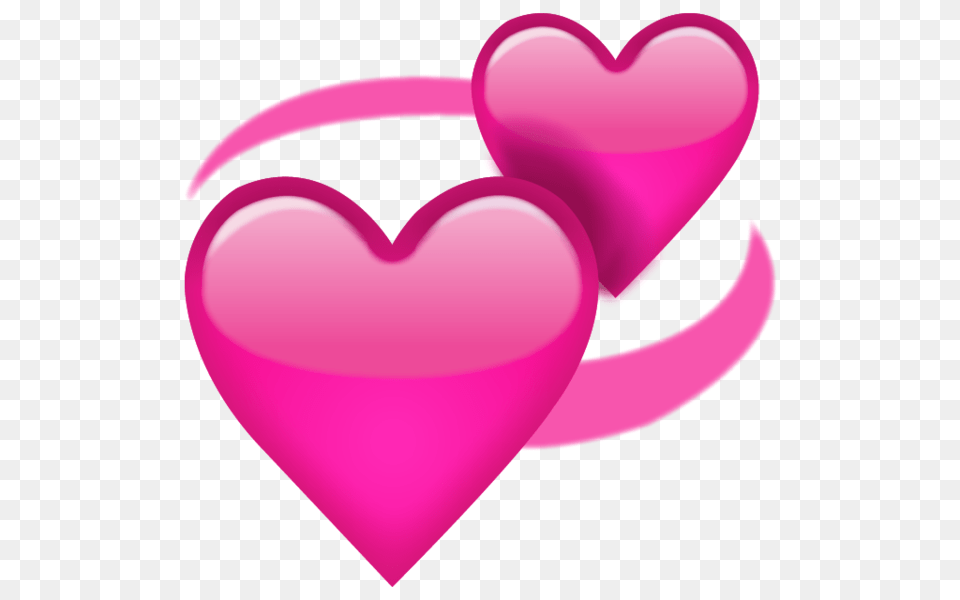Download Revolving Pink Hearts Emoji Icon Emoji Island, Heart Free Transparent Png