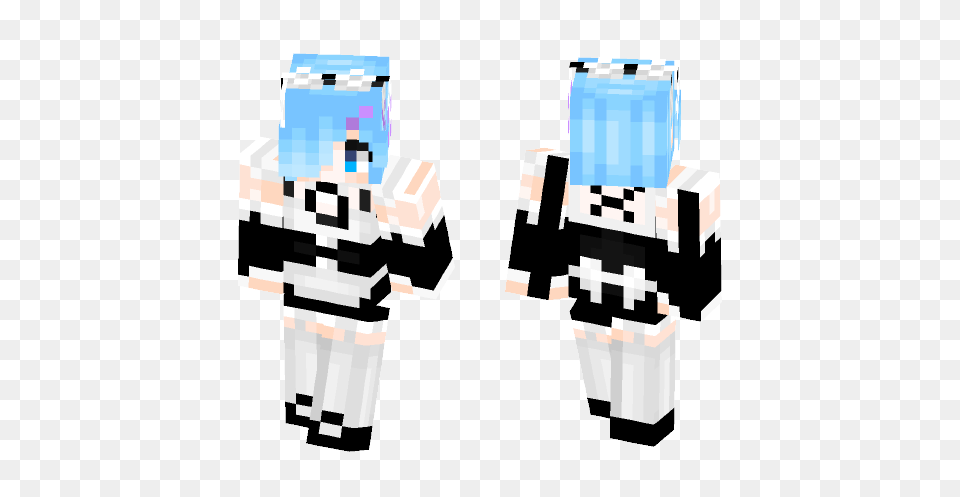 Rezero Rem Minecraft Skin For Superminecraftskins, Bulldozer, Machine, Person Free Png Download