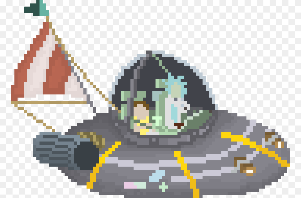 Download Rick And Morty Spaceship Rick And Morty Ship Sprite Pixel Art Spaceships Png