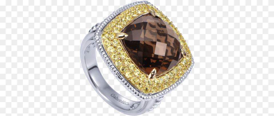 Download Ring Sil Smoke Qtz Yel Sapp Solid, Accessories, Diamond, Gemstone, Jewelry Png Image