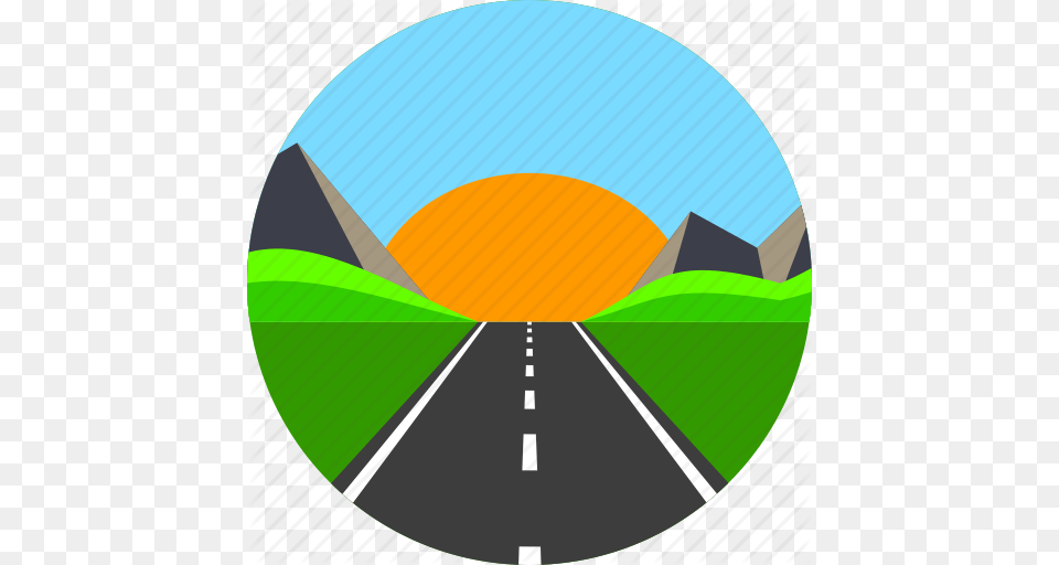 Road With Mountan Clipart Road Computer Icons Clip, Nature, Outdoors, Sky, Freeway Free Png Download