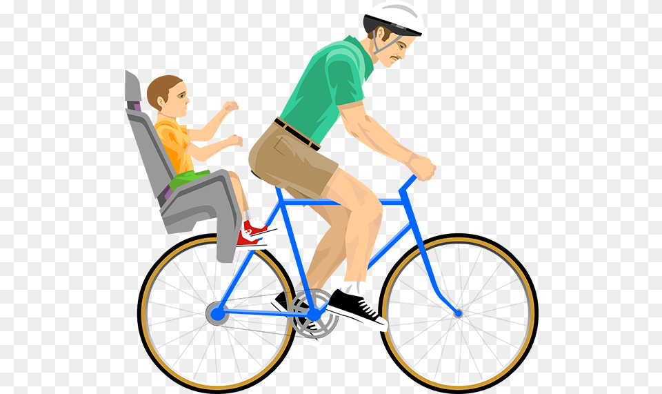 Download Roblox Bicycle Father Wheels Racing Happy Icon Happy Wheels, Vehicle, Transportation, Teen, Person Png