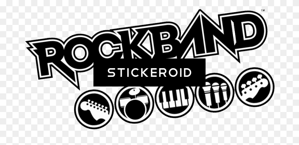 Download Rock Band Music Rock Band Game Logo Full Size Rock Band, Sticker, Machine, Wheel Free Png