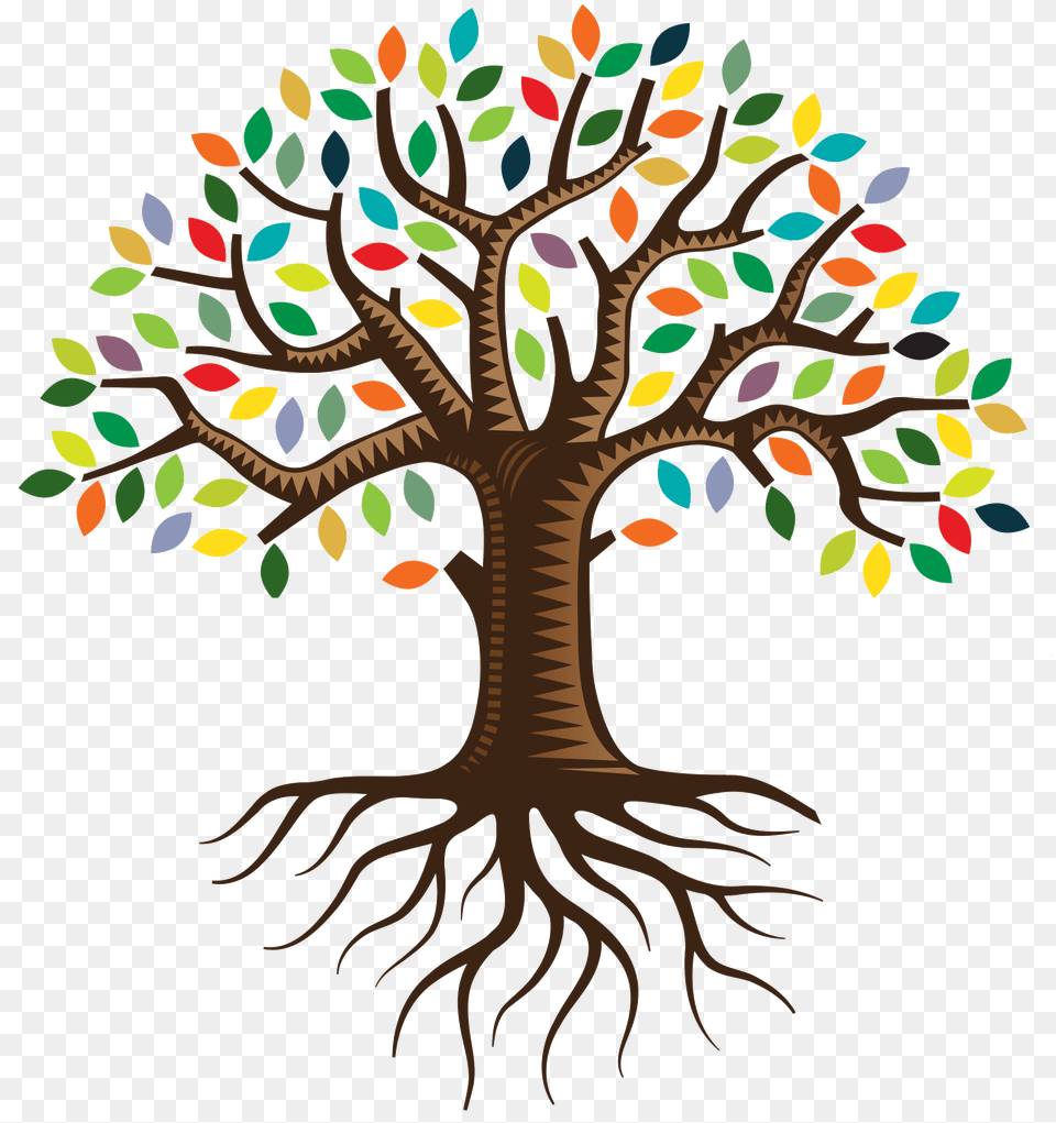 Download Root Qc Family Tree Logo Clip Tree Of Life Clip Art, Plant, Drawing Free Png