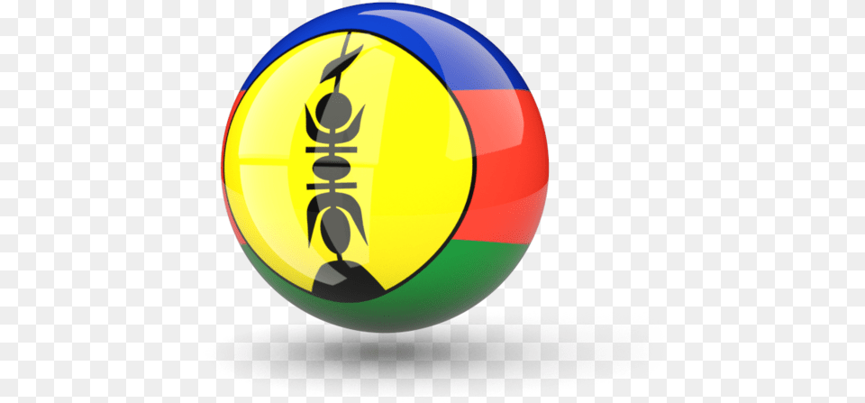 Download Round Icon Illustration Of Flag New New Caledonia Flag Icon, Ball, Football, Soccer, Soccer Ball Png Image