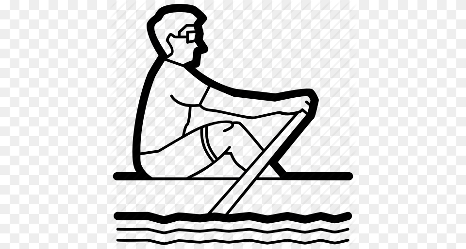 Download Rowing Clipart Rowing Boat Clip Art Rowing Boat, Kneeling, Person, Furniture Free Transparent Png