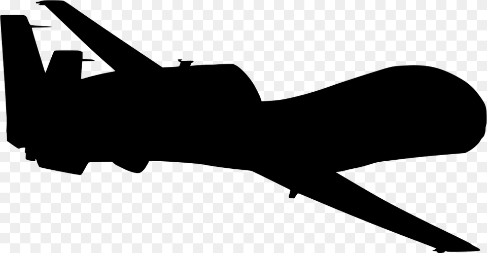 Download Rq 4 Global Hawk Silhouette, Gray Png Image