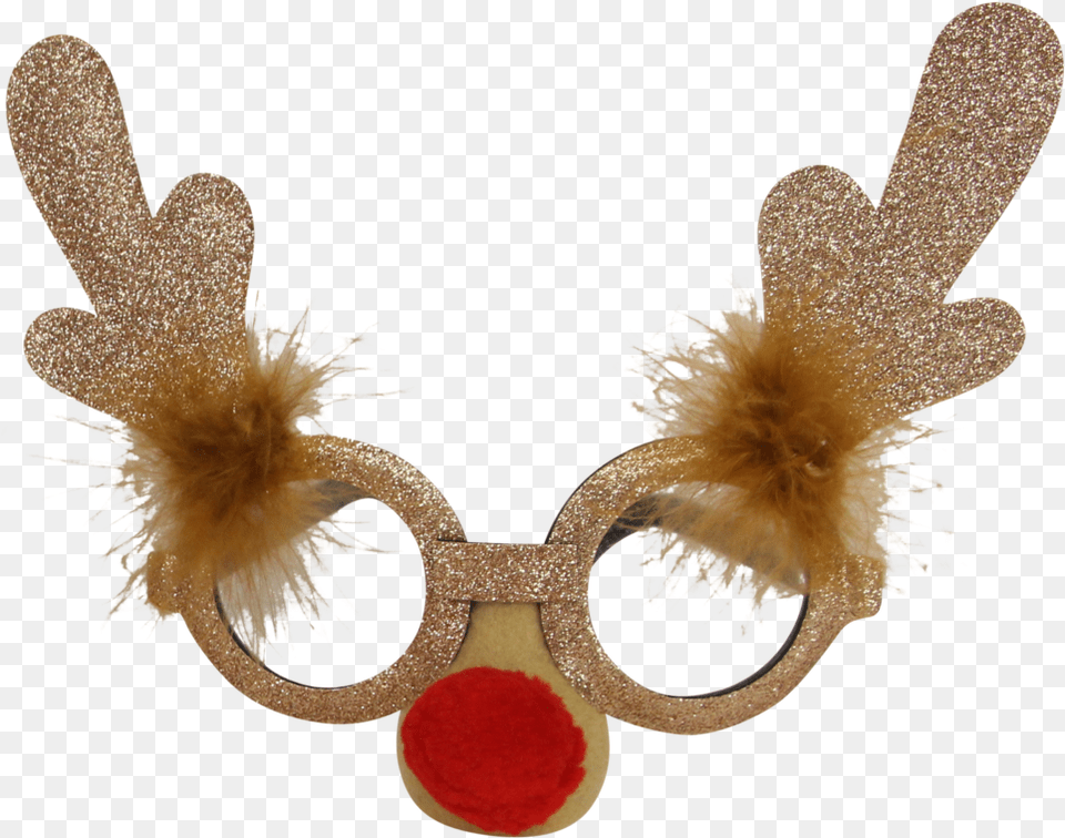Download Rudolph Nose Christmas Glasses, Accessories, Earring, Jewelry Png Image