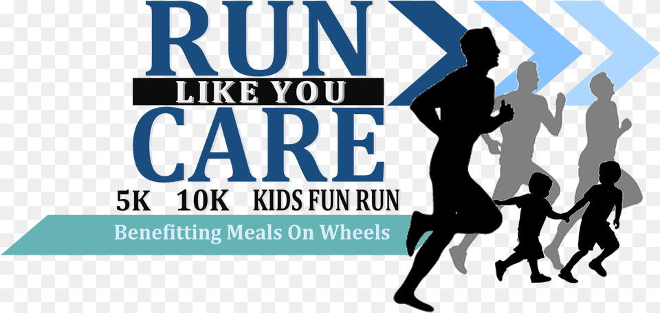 Download Run Like You Care Children Running Silhouette For Running, Publication, Book, Person, Baby Png Image